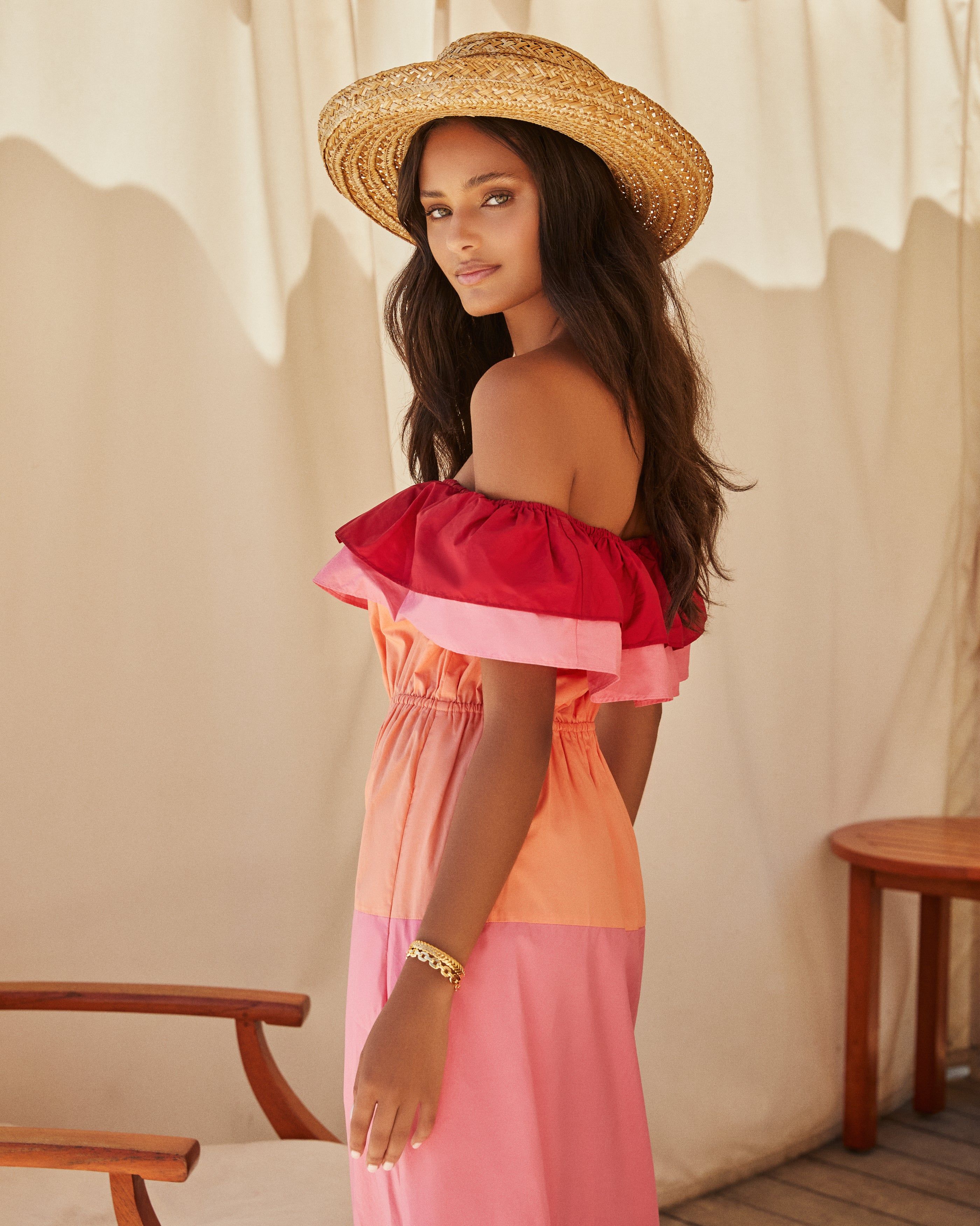 Nice Cotton Pocketed Off The Shoulder Maxi Dress - FINAL SALE sold by Vici product image thumbnail 8
