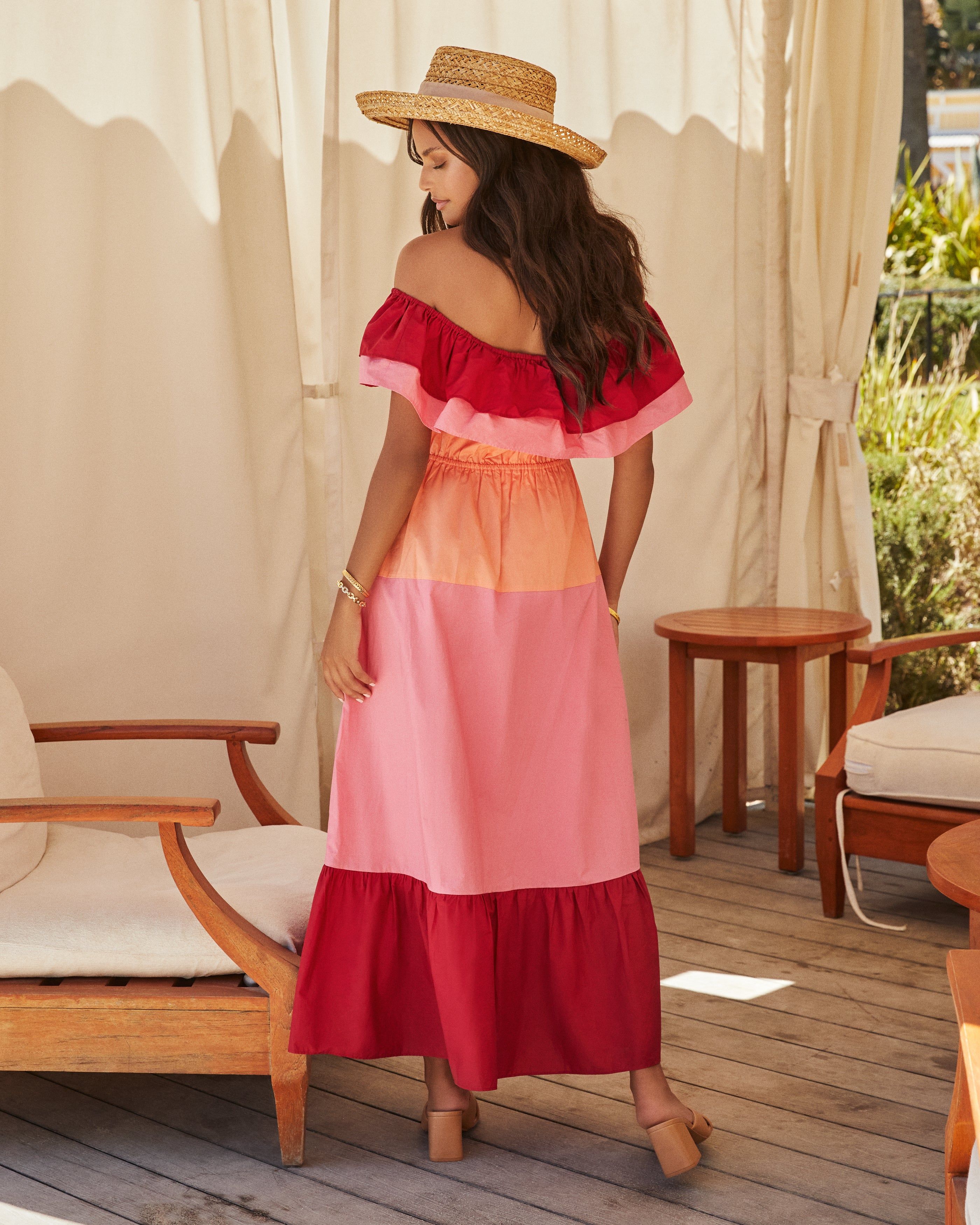 Nice Cotton Pocketed Off The Shoulder Maxi Dress - FINAL SALE sold by Vici product image thumbnail 2