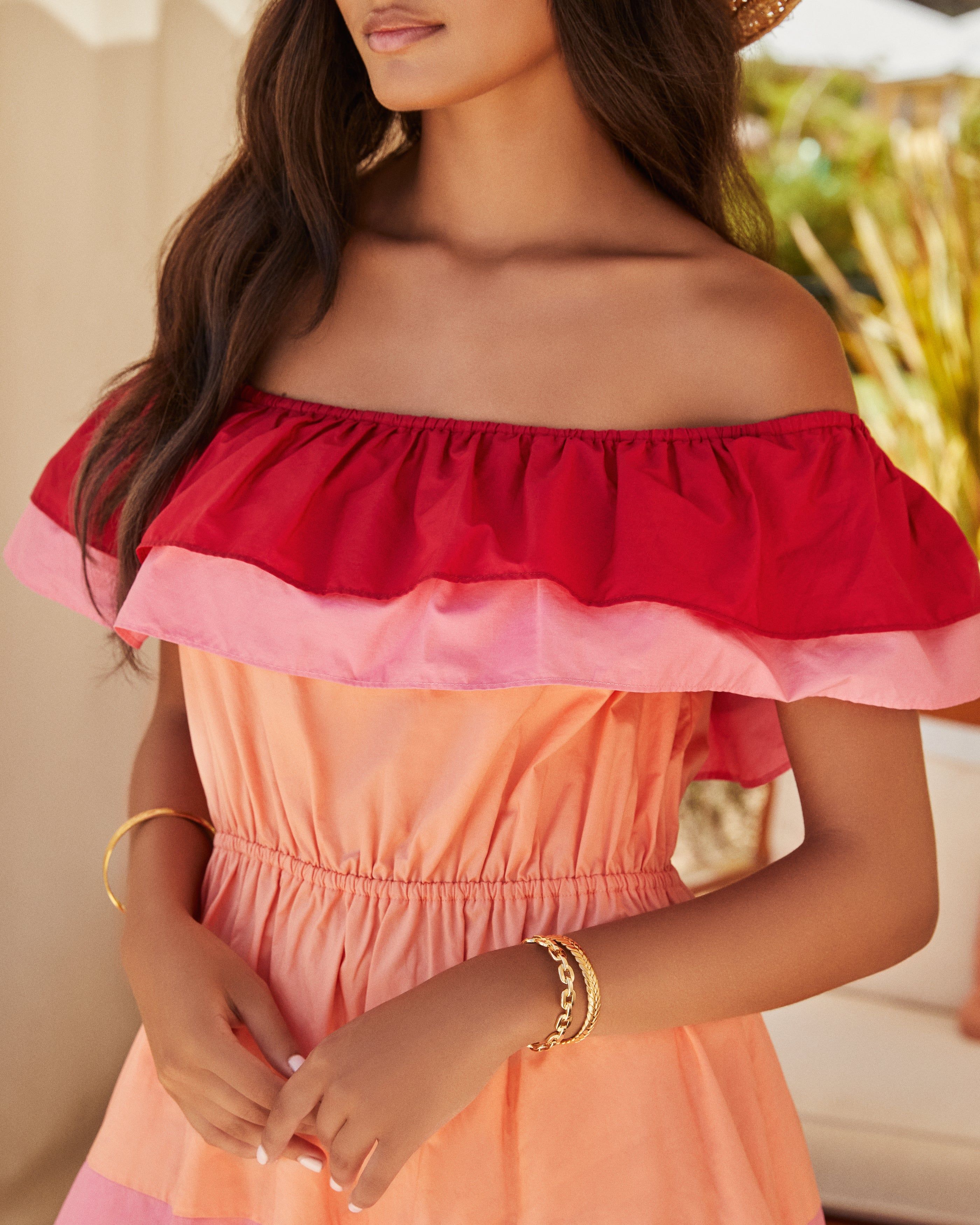 Nice Cotton Pocketed Off The Shoulder Maxi Dress - FINAL SALE sold by Vici product image thumbnail 4