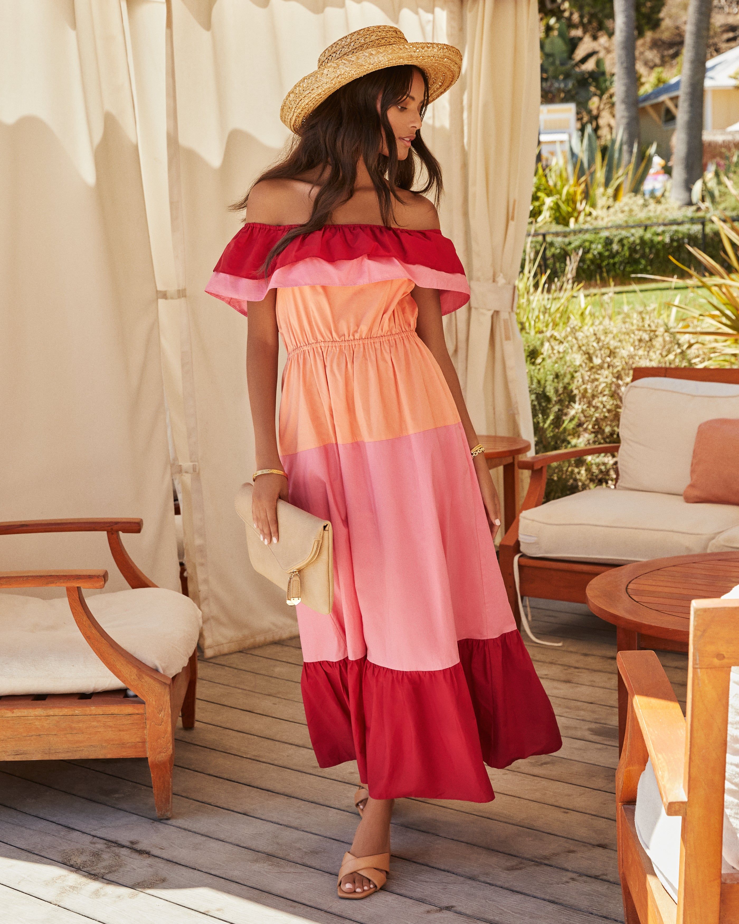 Nice Cotton Pocketed Off The Shoulder Maxi Dress - FINAL SALE sold by Vici product image thumbnail 9