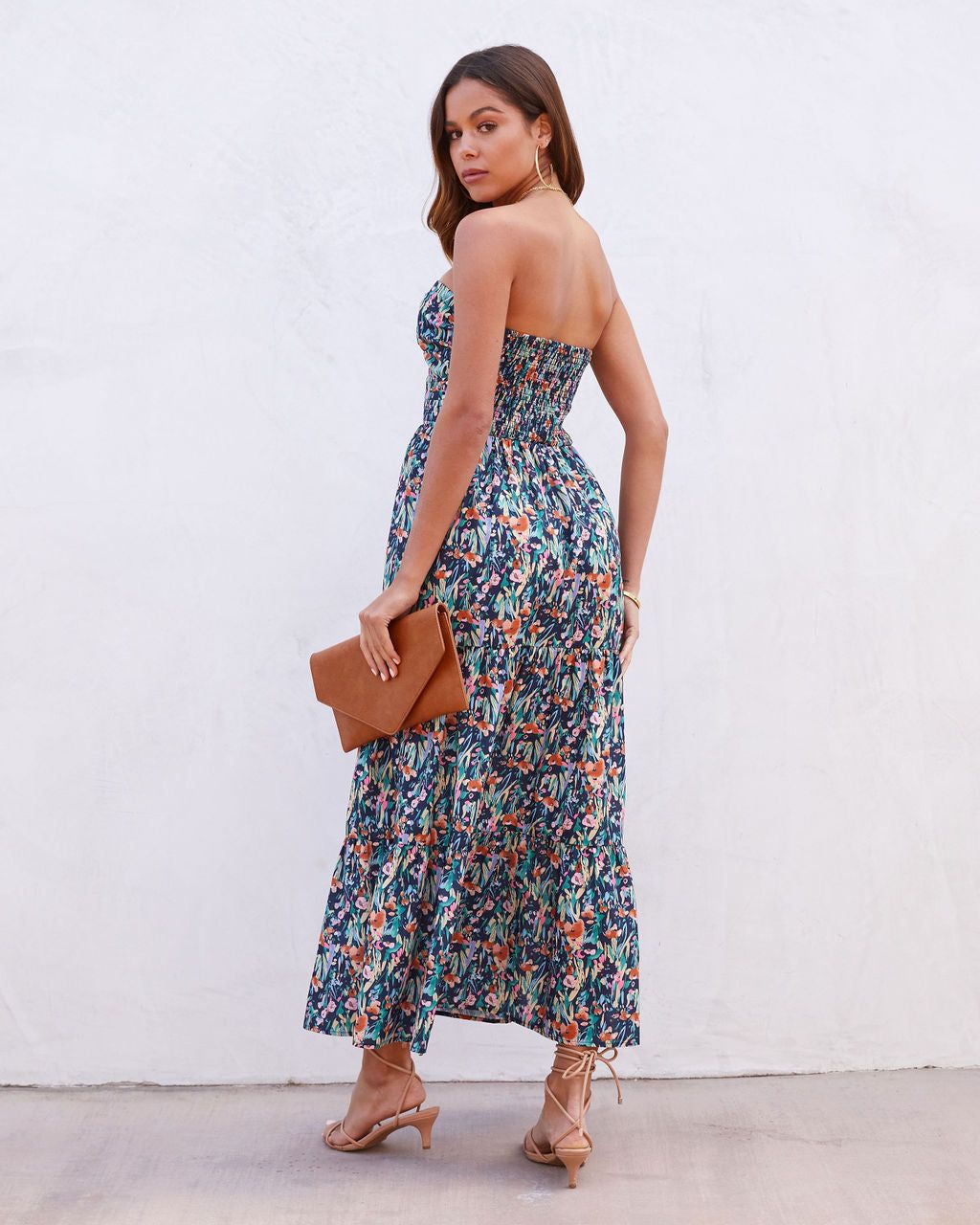 Hidden Paradise Floral Tiered Midi Dress - FINAL SALE sold by Vici product image thumbnail 3