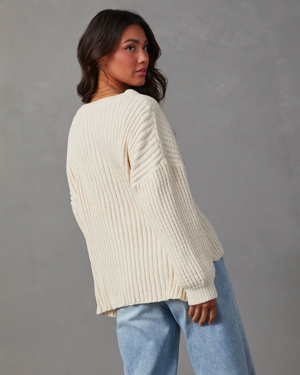 Liberty Chunky Knit Sweater - Cream sold by Vici product image thumbnail 4