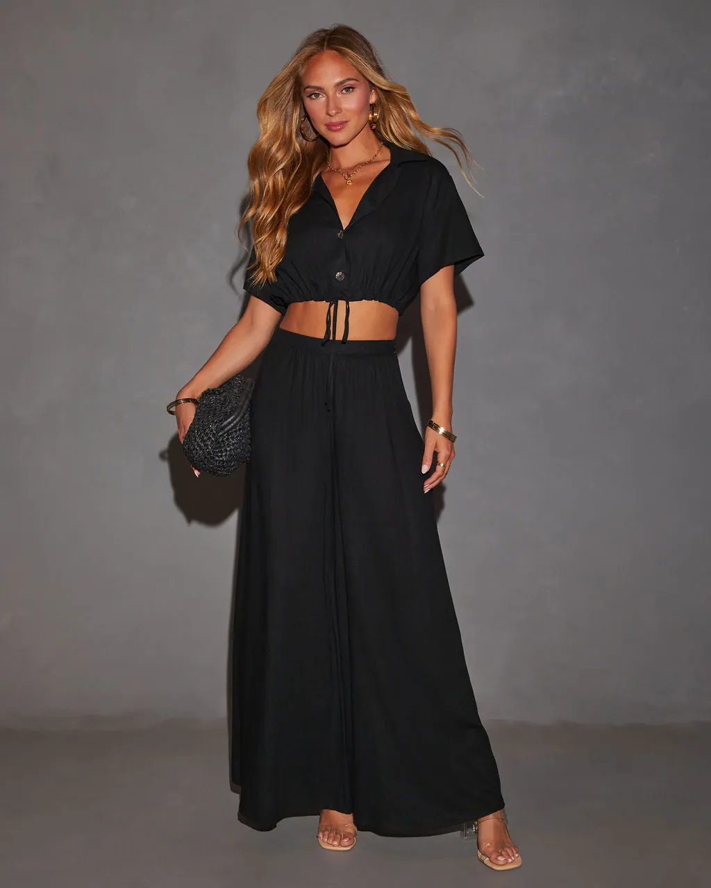 Gabbie Short Sleeve Collared Button Up Top sold by Vici product image thumbnail 4