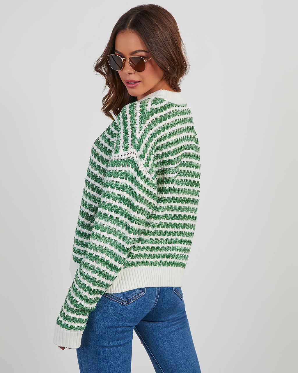 Liliana Striped Crewneck Sweater sold by Vici product image thumbnail 5