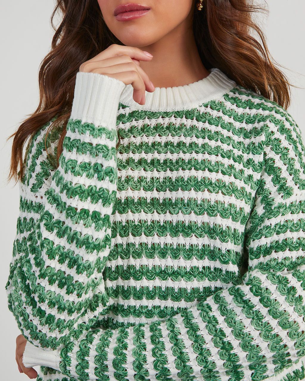 Liliana Striped Crewneck Sweater sold by Vici product image thumbnail 3