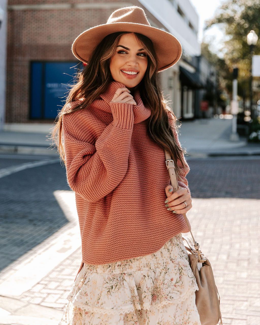 Terrance Cowl Neck Knit Sweater - Sienna - FINAL SALE sold by Vici product image thumbnail 5