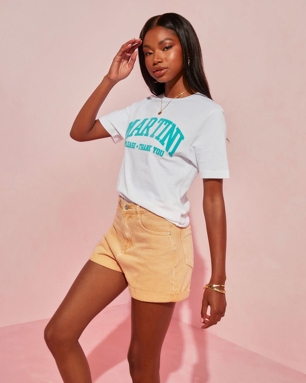 Martini Please And Thank You Cotton Tee - FINAL SALE sold by Vici product image thumbnail 6
