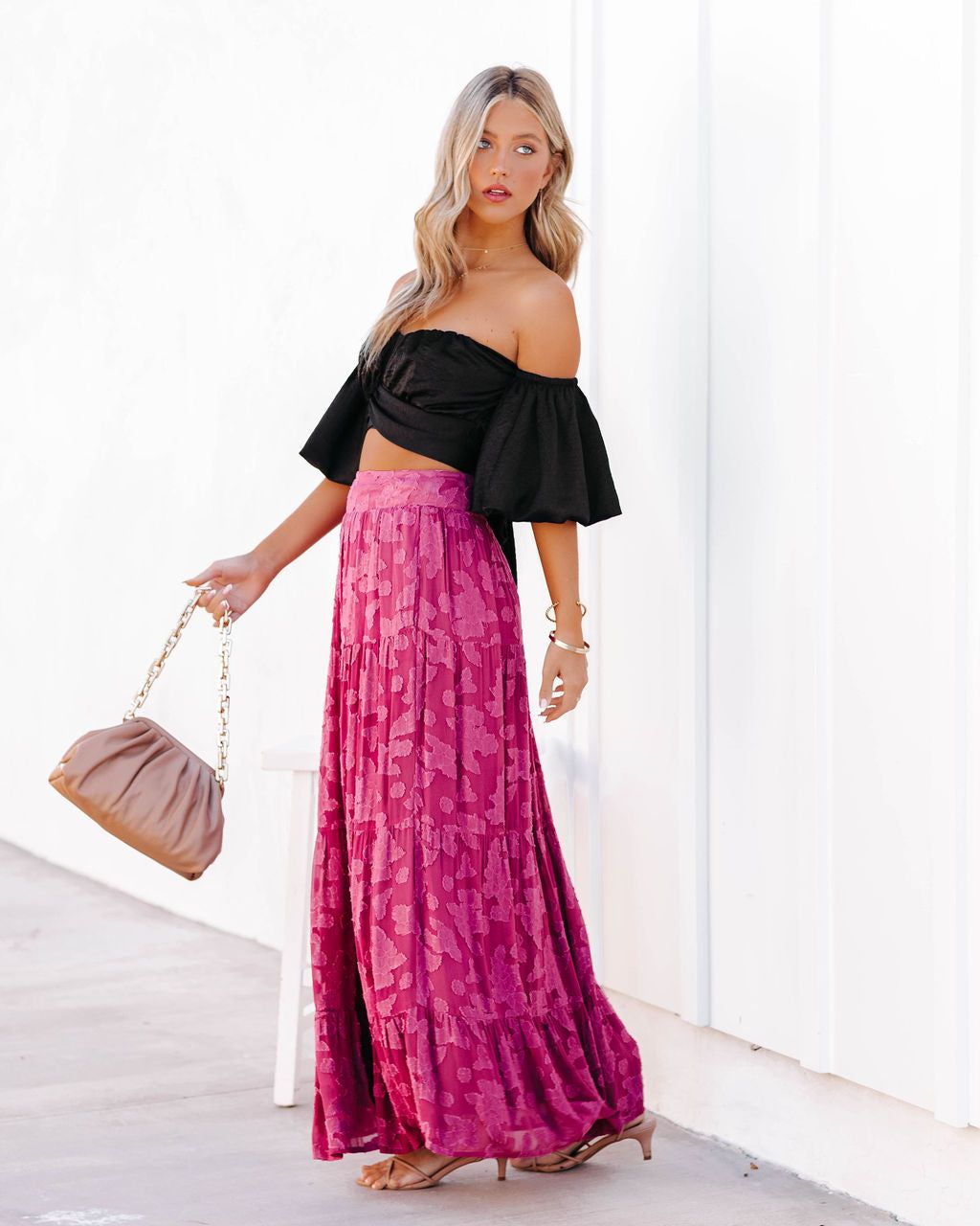 Aspiring Satin Off The Shoulder Crop Top - Black - SALE sold by Vici product image thumbnail 9