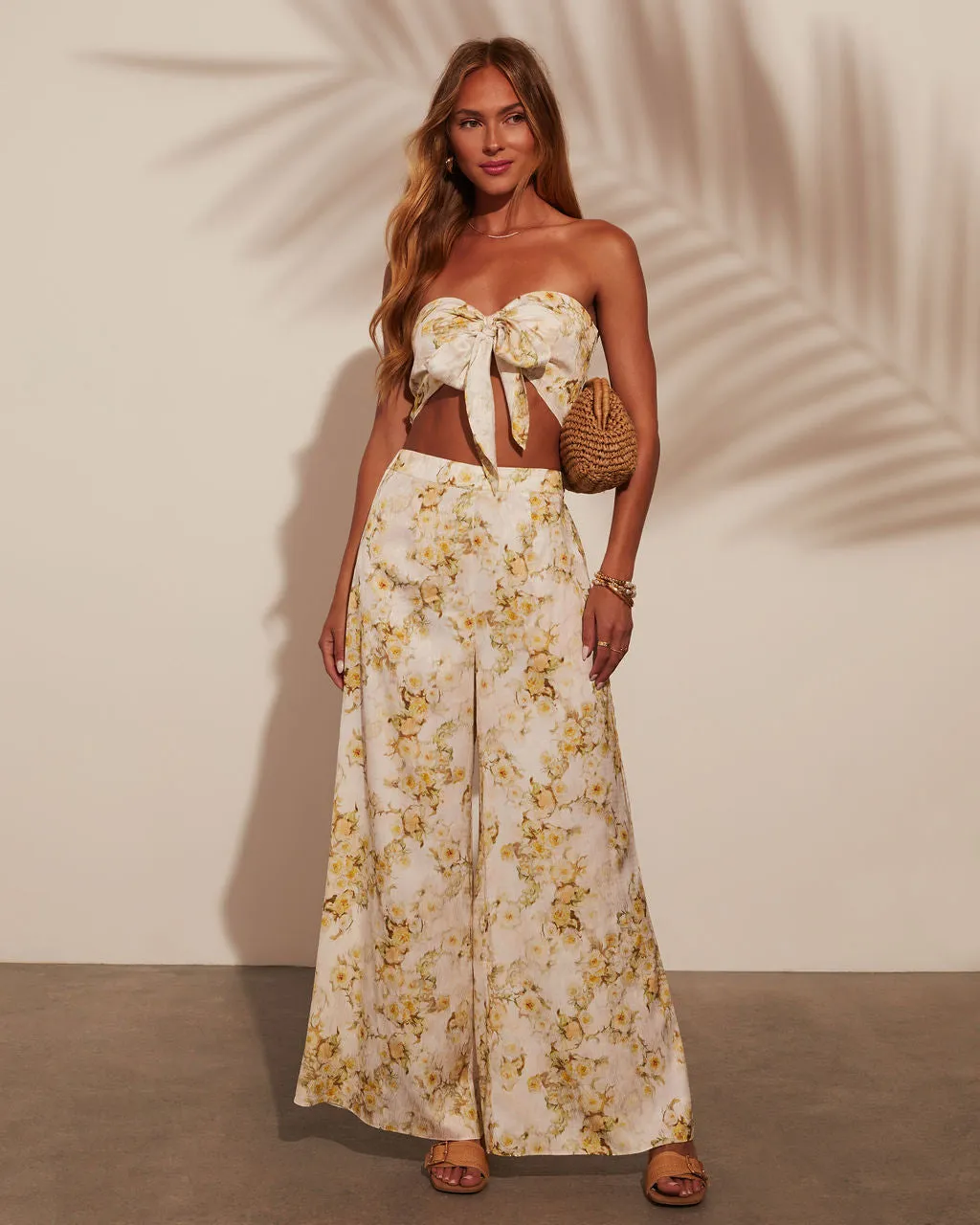 Patrizia Strapless Printed Tie Crop Top sold by Vici product image thumbnail 2