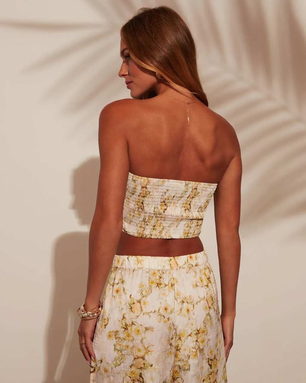 Patrizia Strapless Printed Tie Crop Top sold by Vici product image thumbnail 4