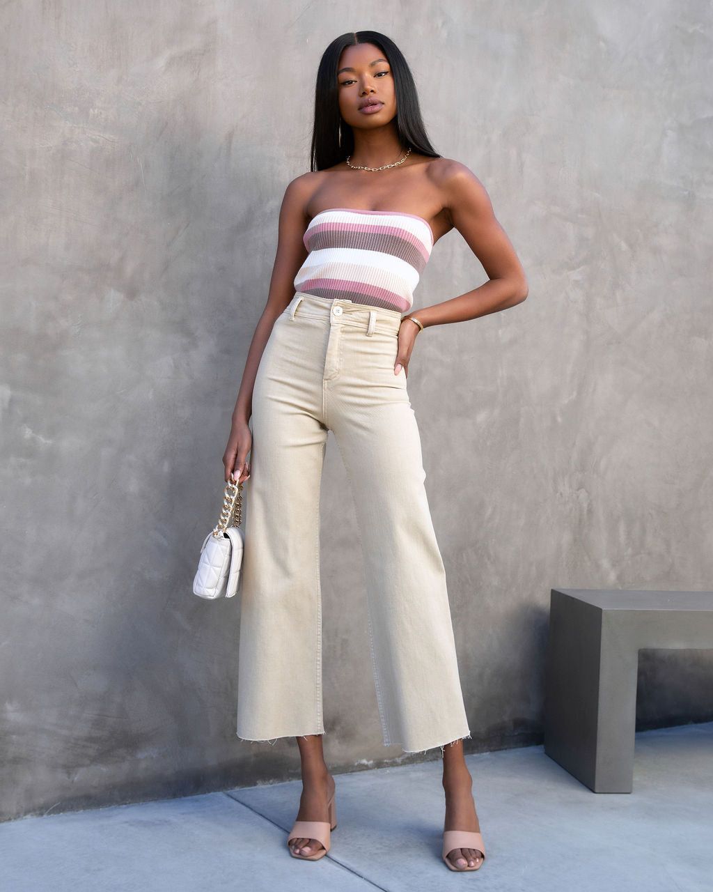 With You Knit Striped Strapless Top sold by Vici product image thumbnail 4