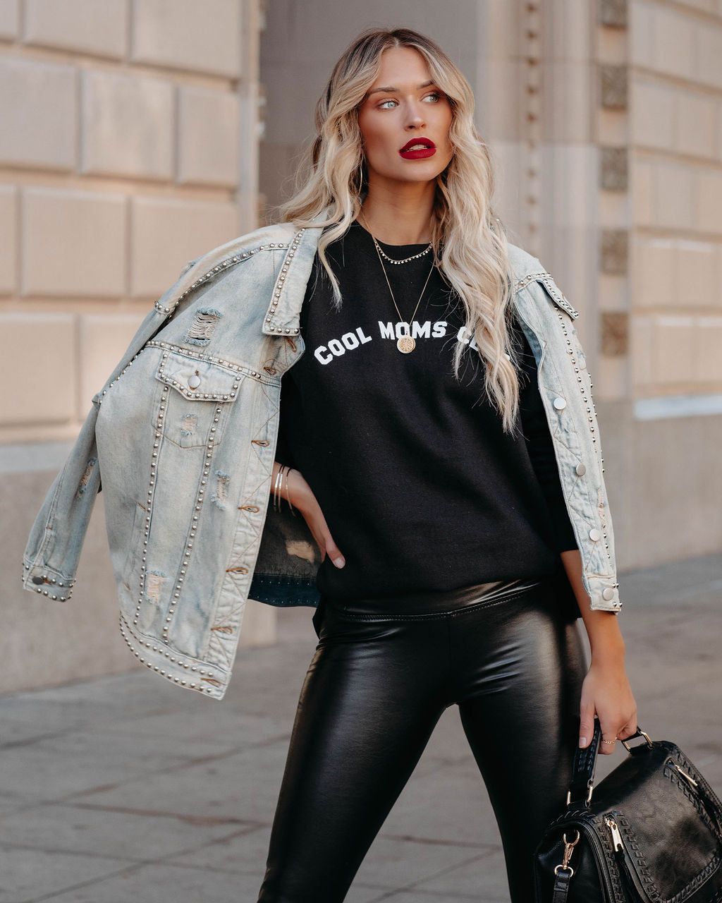 Cool Moms Club Cotton Blend Sweatshirt - FINAL SALE sold by Vici product image thumbnail 3
