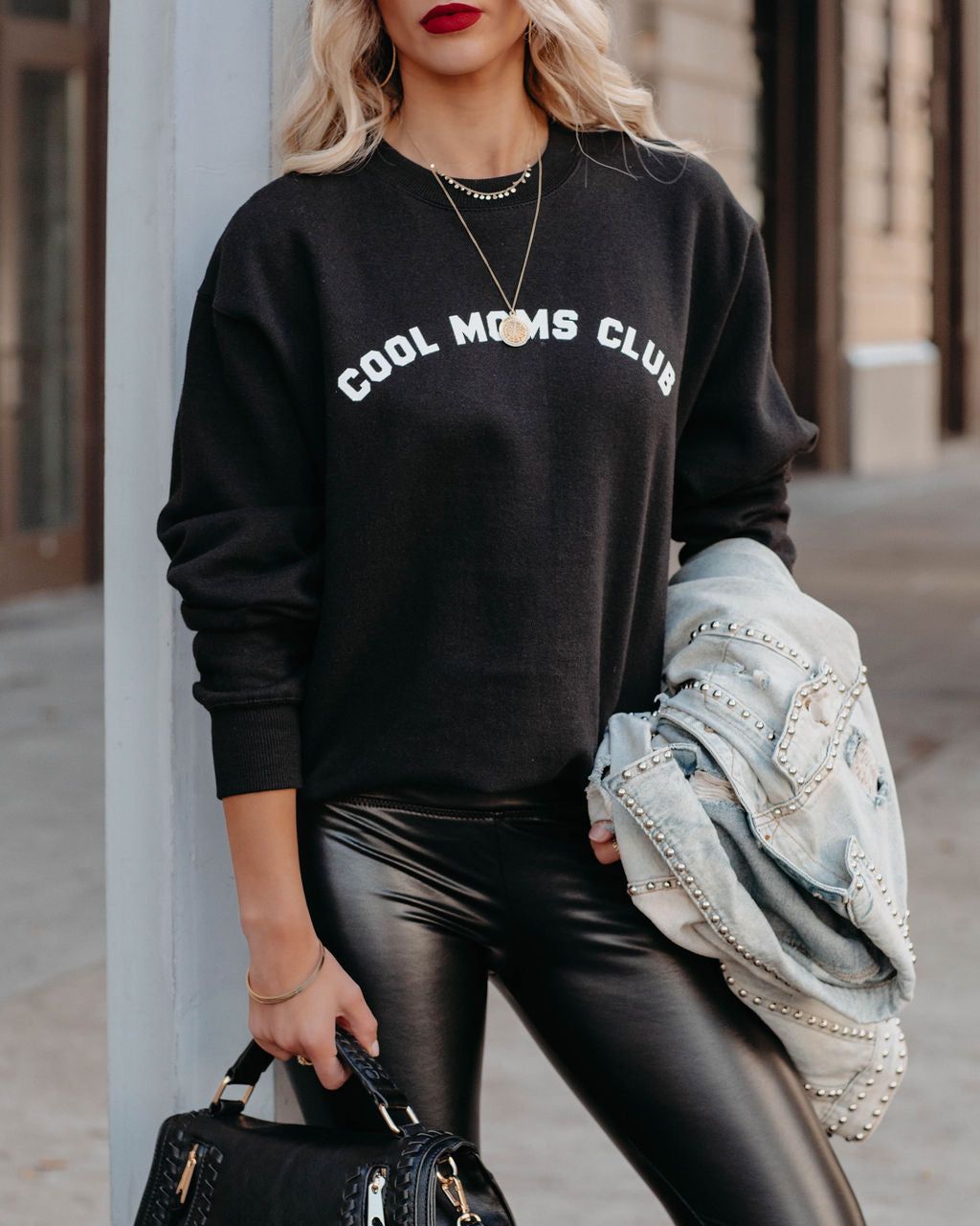 Cool Moms Club Cotton Blend Sweatshirt - FINAL SALE sold by Vici product image thumbnail 6