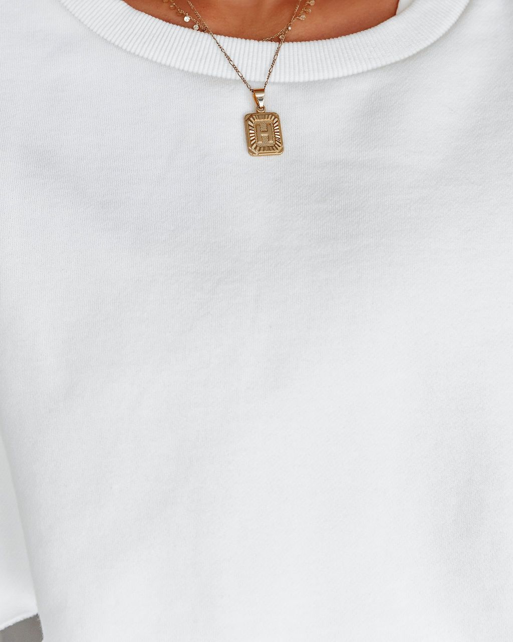 Jordyn Cotton Blend Cropped Sweatshirt - White - FINAL SALE sold by Vici product image thumbnail 4