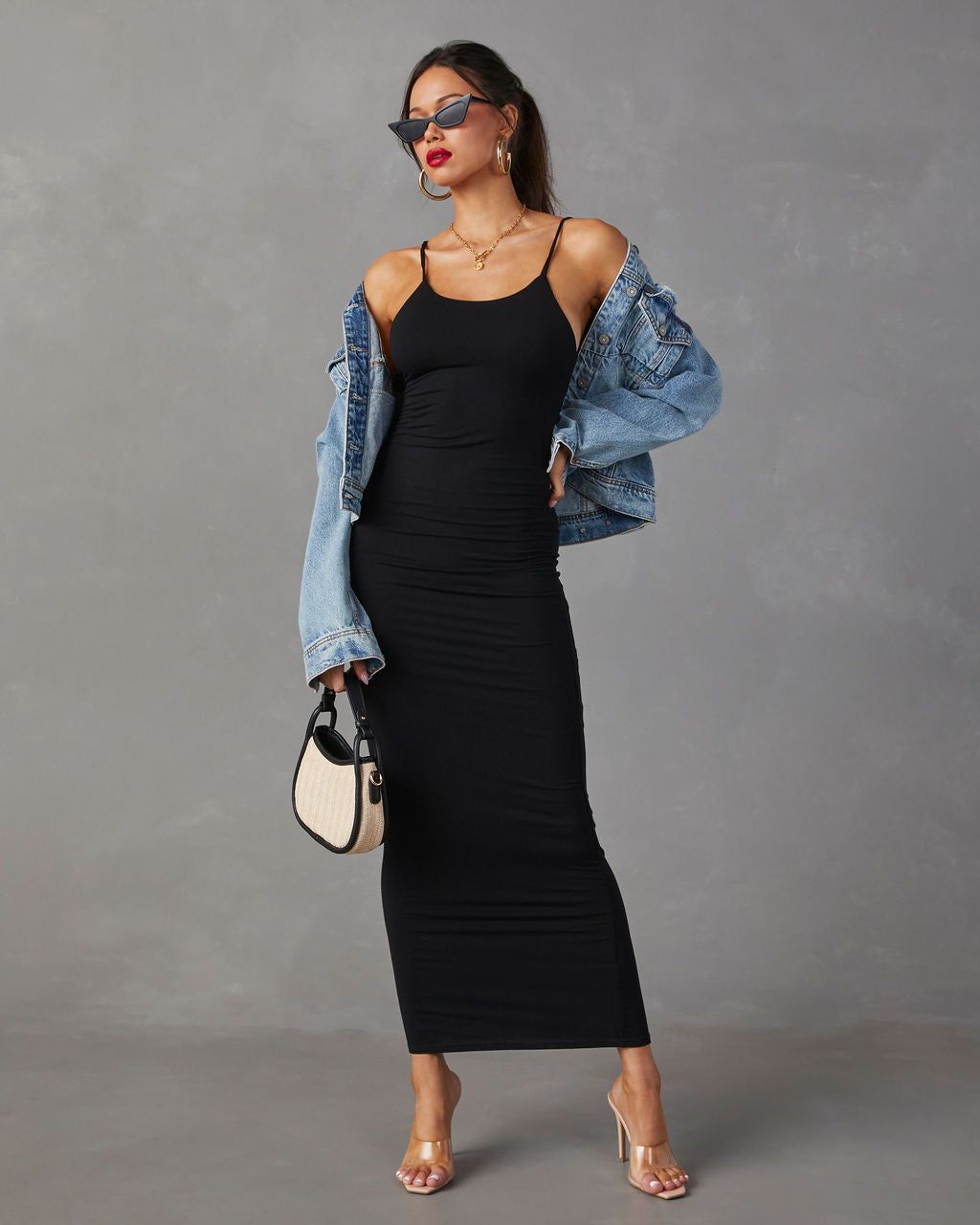 Amiah Low Back Maxi Dress - Black - FINAL SALE sold by Vici