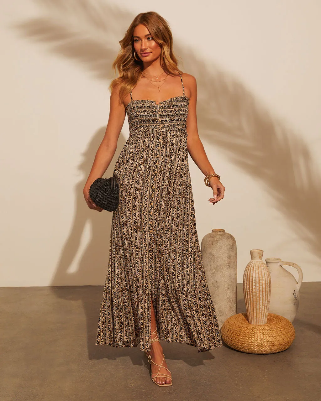 Marguerite Printed Empire Maxi Dress sold by Vici