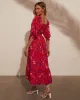 Iris Smocked Puff Sleeve Cutout Midi Dress sold by Vici