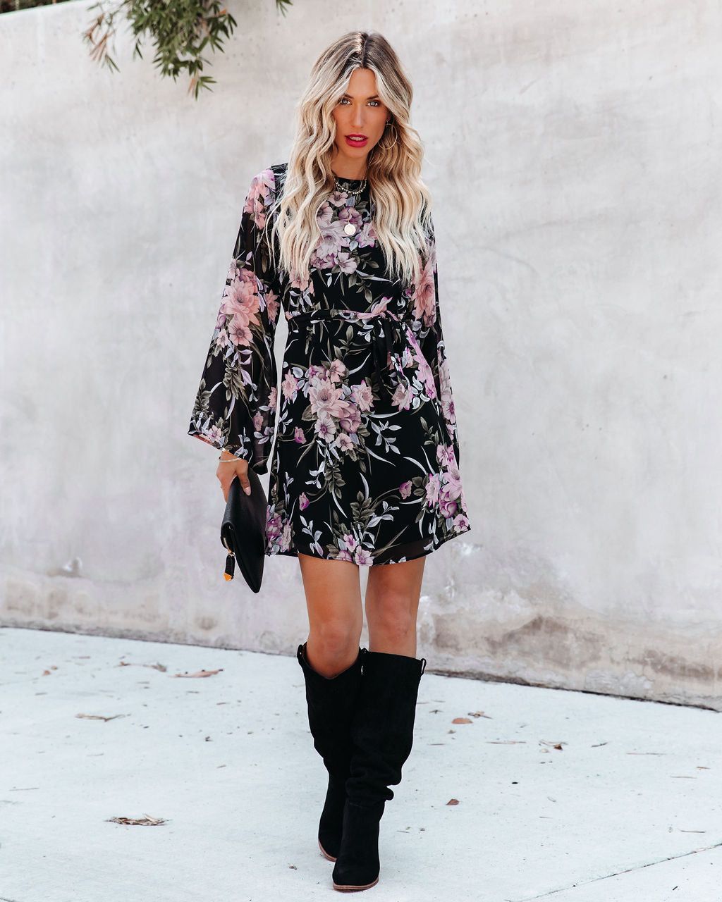 Truffle Floral Tie Dress sold by Vici