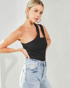 Caresha One Shoulder Cutout Crop Top sold by Vici