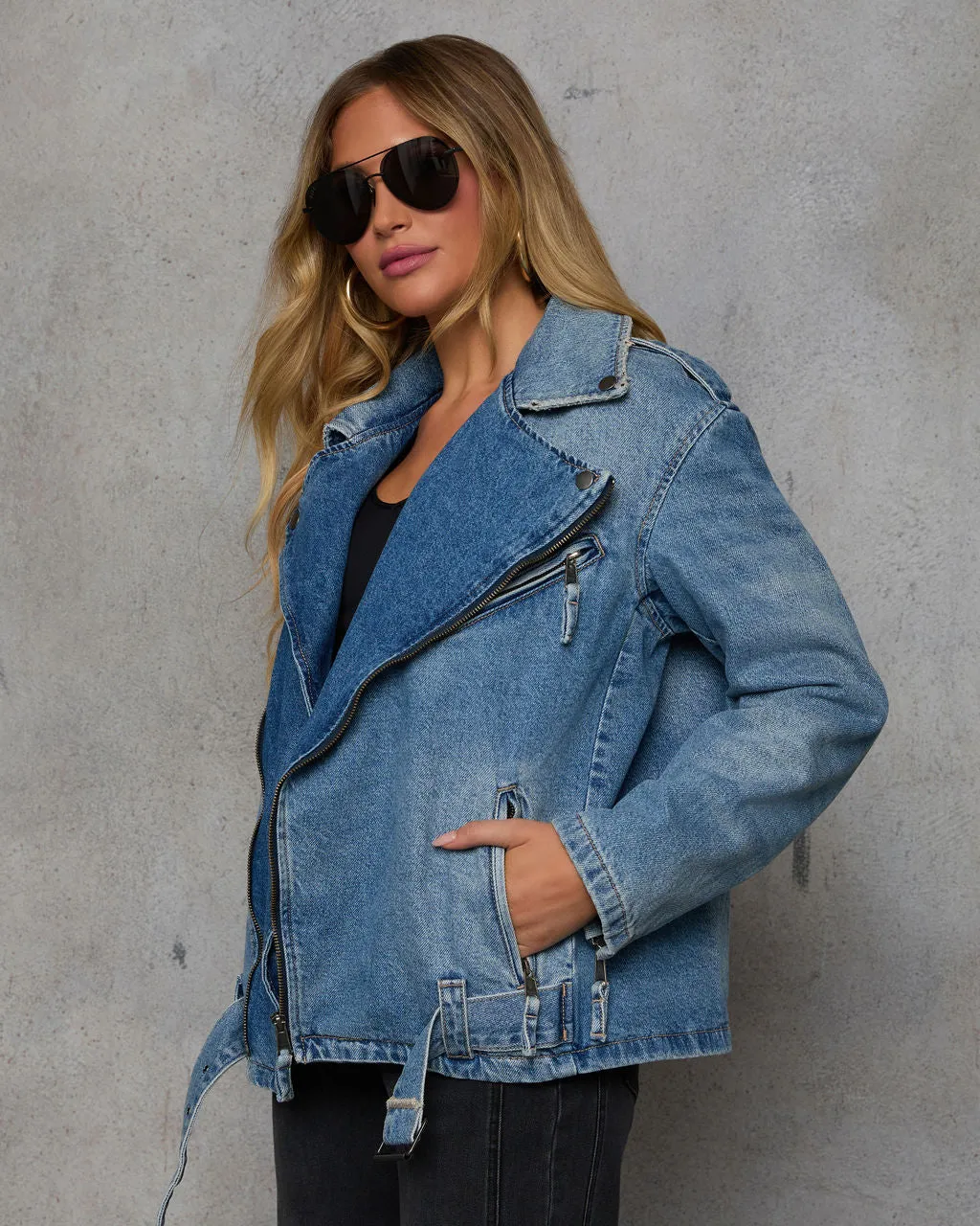 All Set Relaxed Denim Jacket sold by Vici product image thumbnail 3