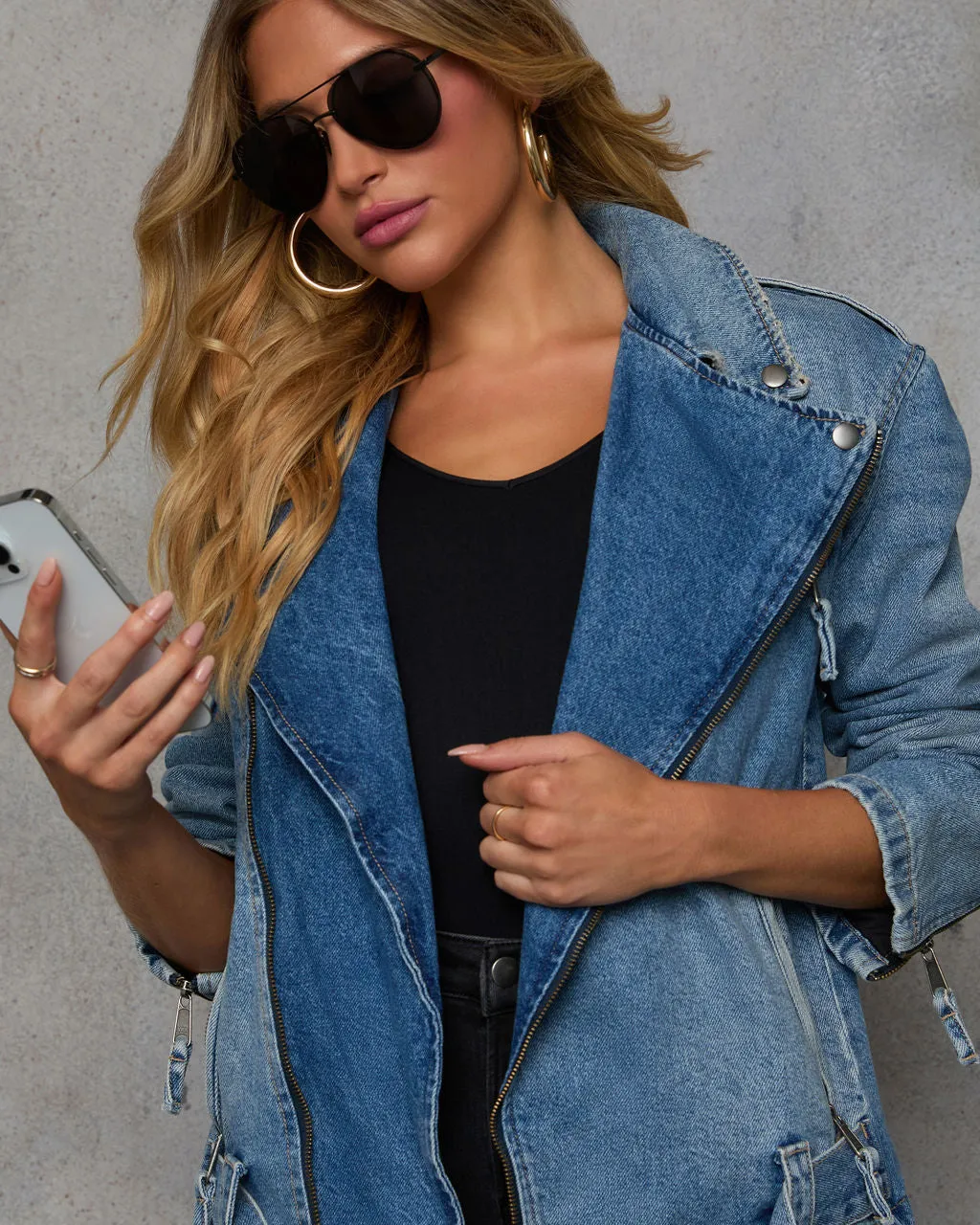All Set Relaxed Denim Jacket sold by Vici product image thumbnail 5