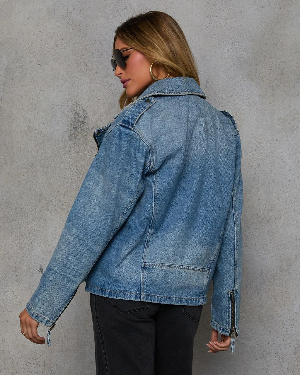 All Set Relaxed Denim Jacket sold by Vici product image thumbnail 4