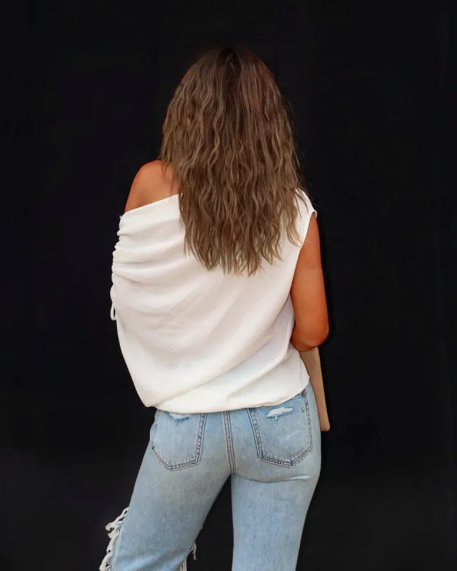 Thomas One Shoulder Ruched Cutout Top sold by Vici