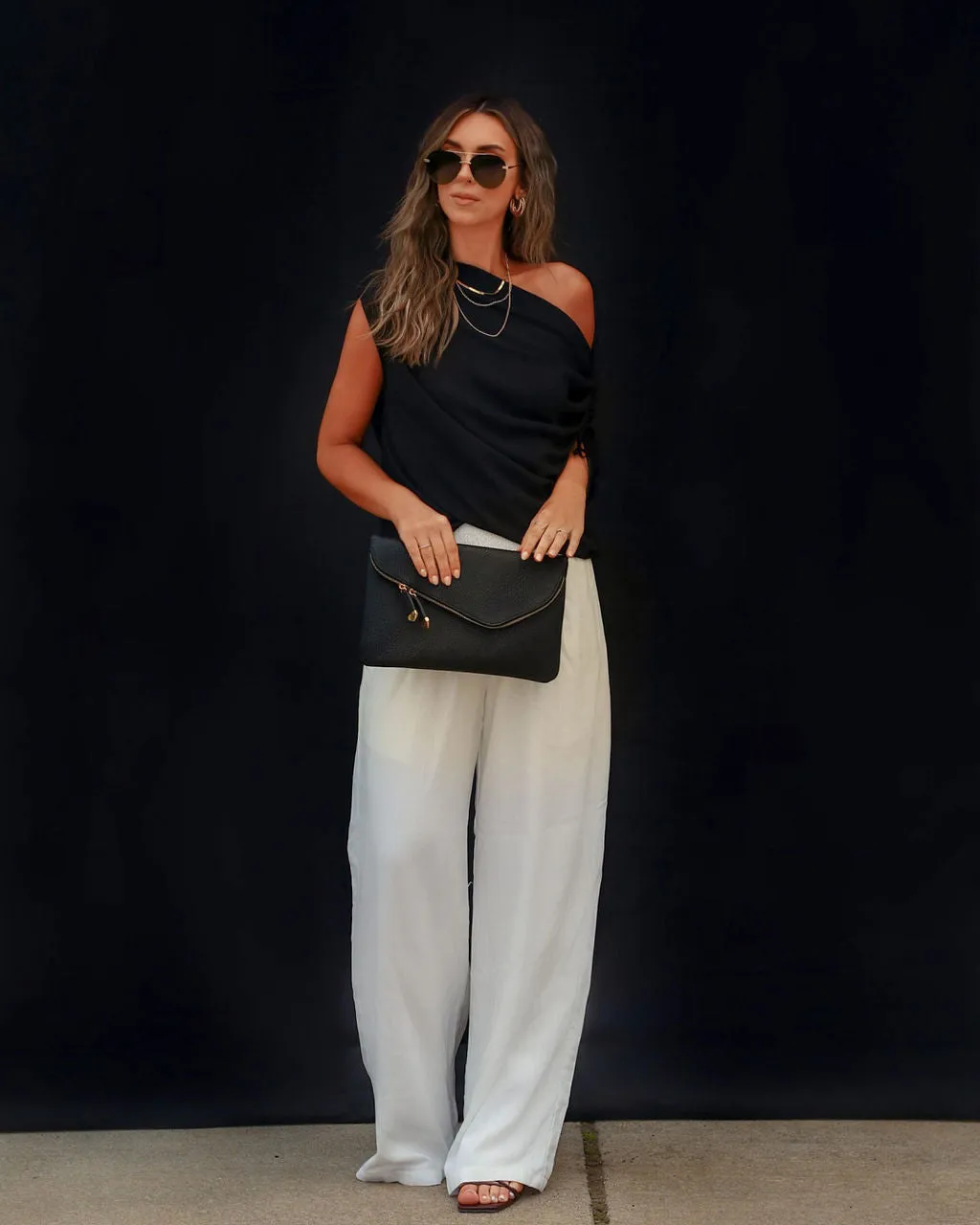 Thomas One Shoulder Ruched Cutout Top sold by Vici product image thumbnail 4