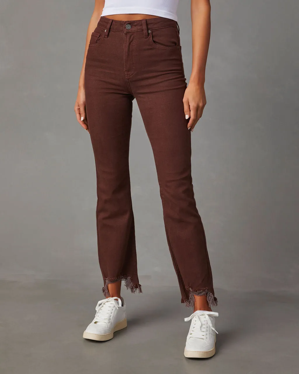 Leonard Cropped High Rise Distressed Jeans sold by Vici product image thumbnail 3