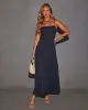 Darlene Linen Tiered Back Cutout Maxi Dress sold by Vici