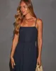 Darlene Linen Tiered Back Cutout Maxi Dress sold by Vici