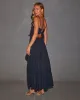 Darlene Linen Tiered Back Cutout Maxi Dress sold by Vici