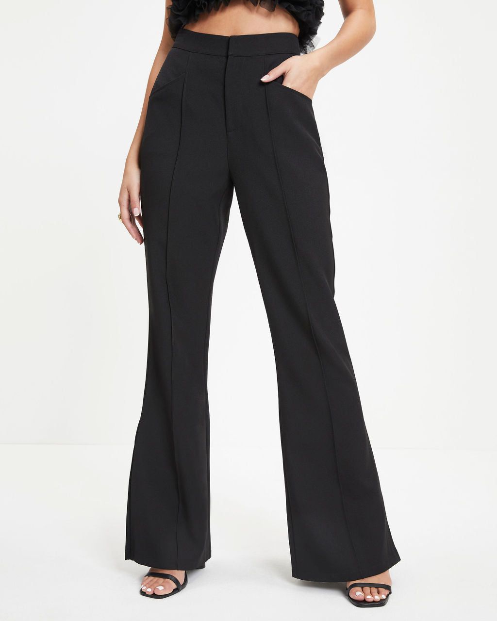 Lana Pocketed Side Slit Pants sold by Vici