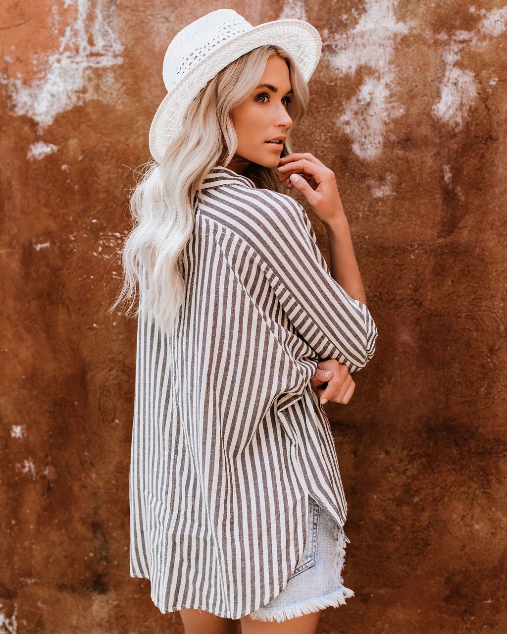 Malcolm Button Down Cotton Top - SALE sold by Vici product image thumbnail 2