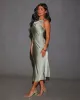 Coastal Crusader Cowl Neck Slip Midi Dress sold by Vici