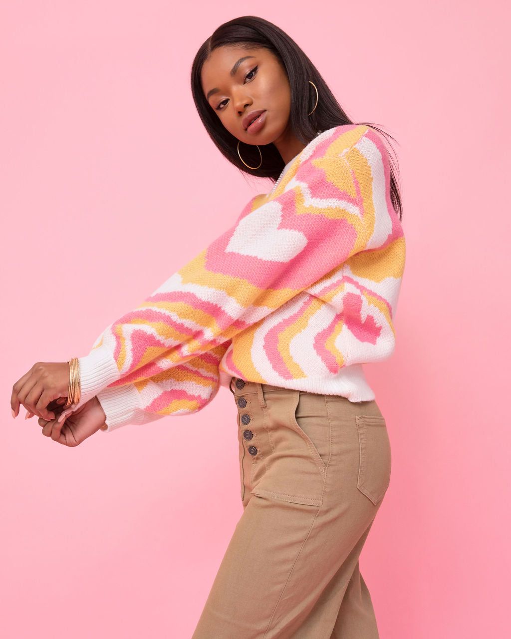 Lost In Love Balloon Sleeve Sweater sold by Vici product image thumbnail 5