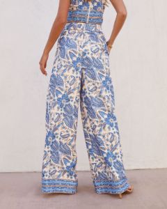 Santorini Belted Pocketed Wide Leg Pants sold by Vici