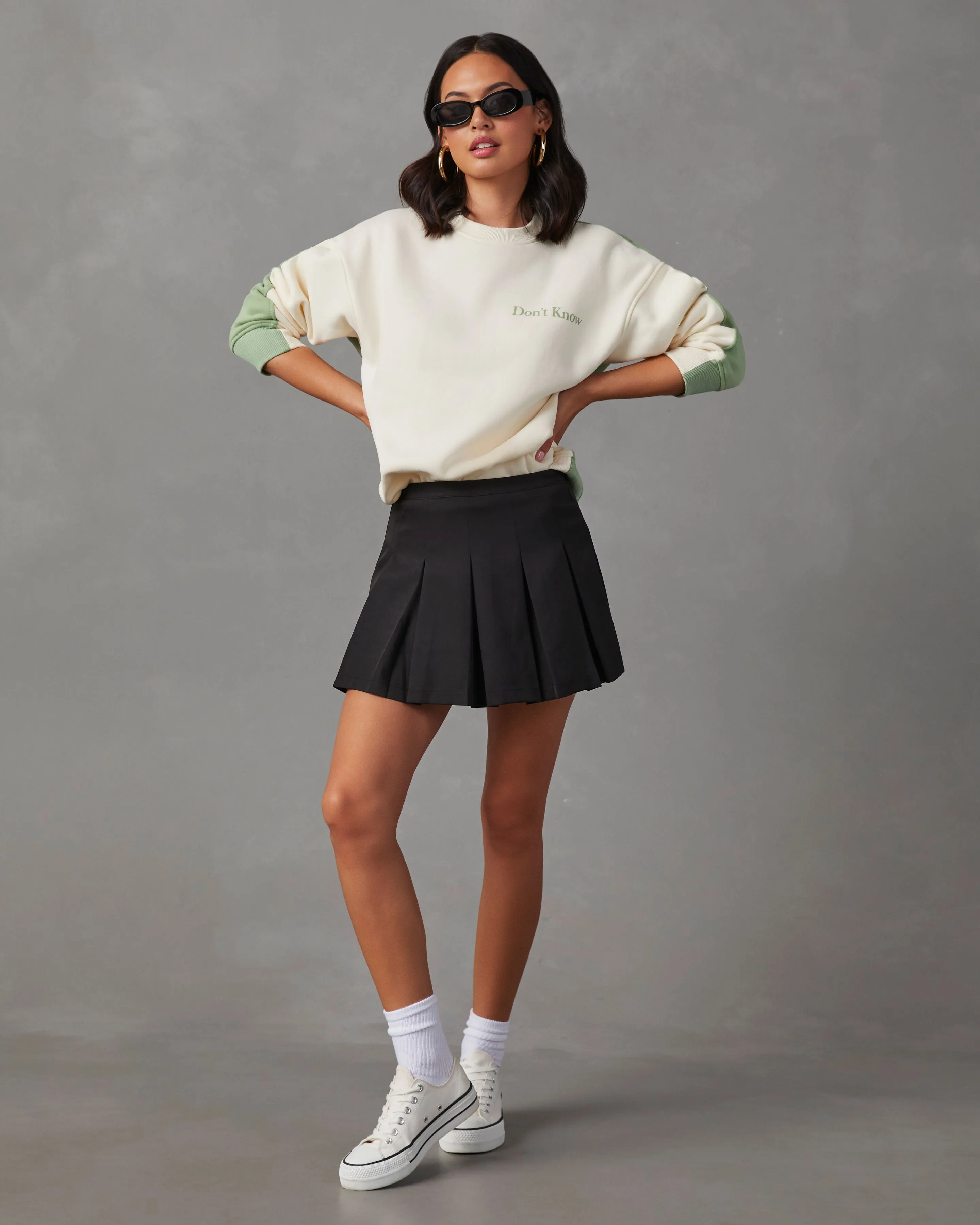 Don't Know Don't Care Graphic Sweatshirt sold by Vici product image thumbnail 3
