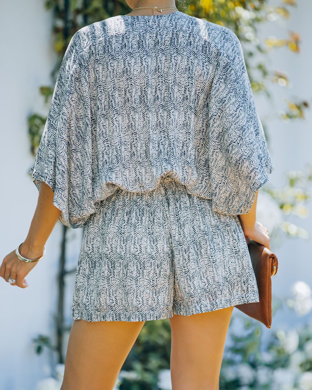 Beacon Pocketed Printed Kimono Romper - FINAL SALE sold by Vici product image thumbnail 2