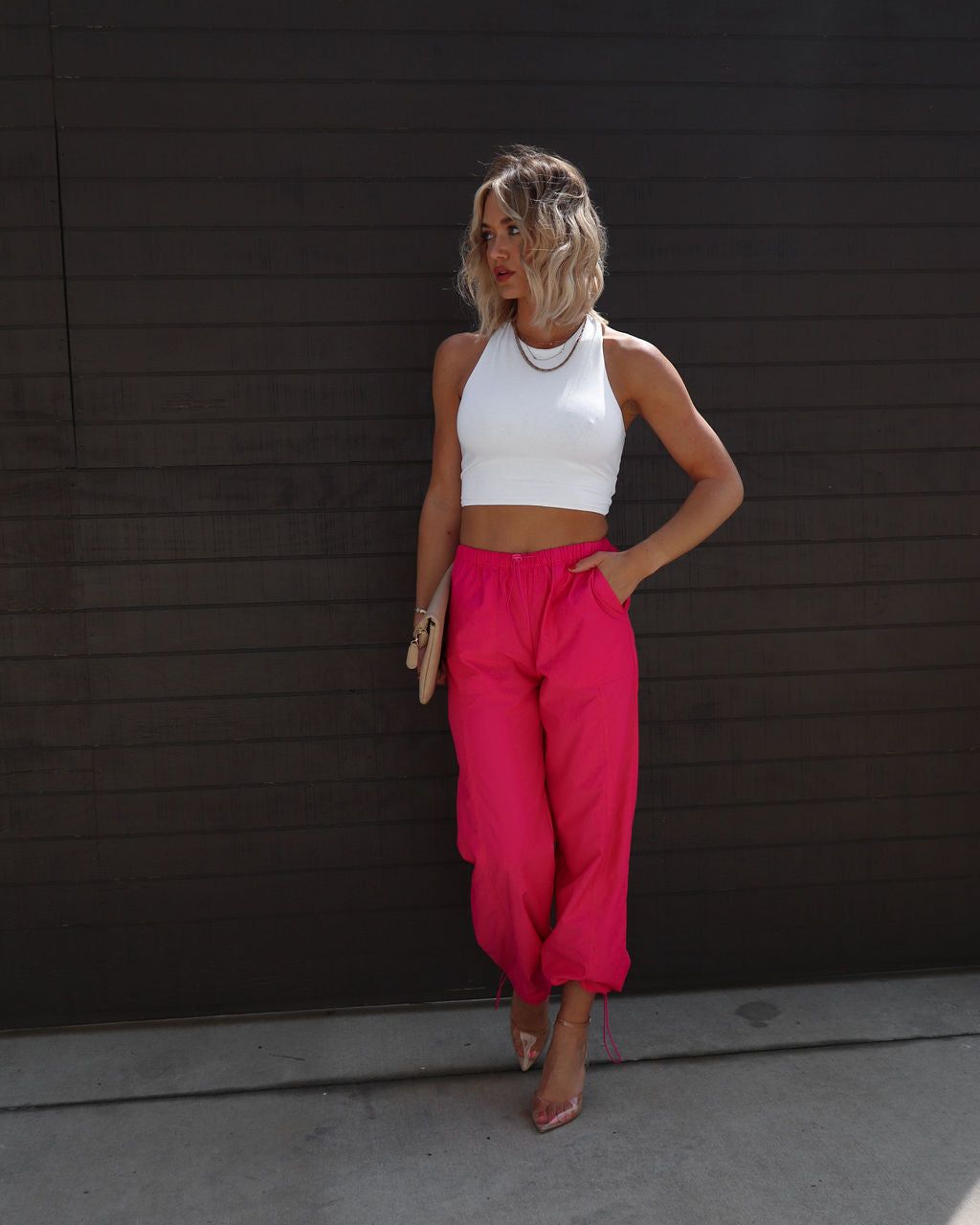 Astoria Back Tie Crop Tank - White - FINAL SALE sold by Vici product image thumbnail 7