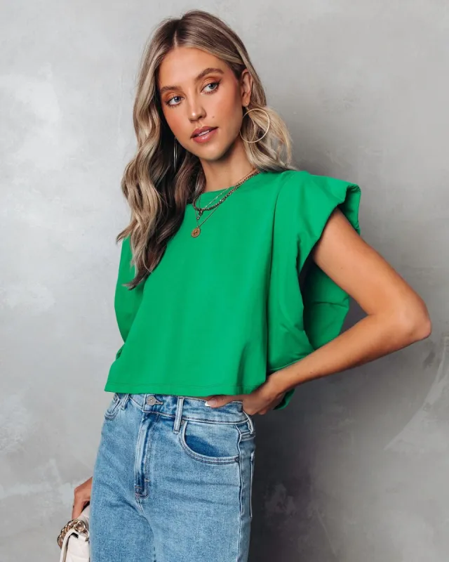 Stepping Forward Cotton Tee - Green - FINAL SALE sold by Vici