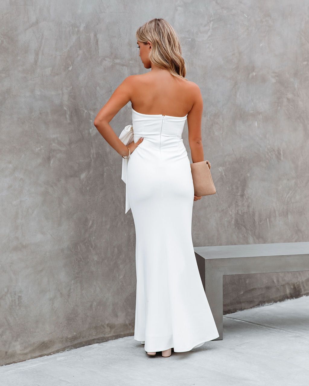 Best Dressed Strapless Gown - Off White - FINAL SALE sold by Vici product image thumbnail 2