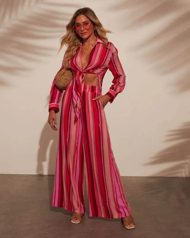 Caia Sunsets High Rise Wide Leg Pant sold by Vici