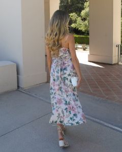 Lovers Way Floral Satin Midi Dress - SALE sold by Vici