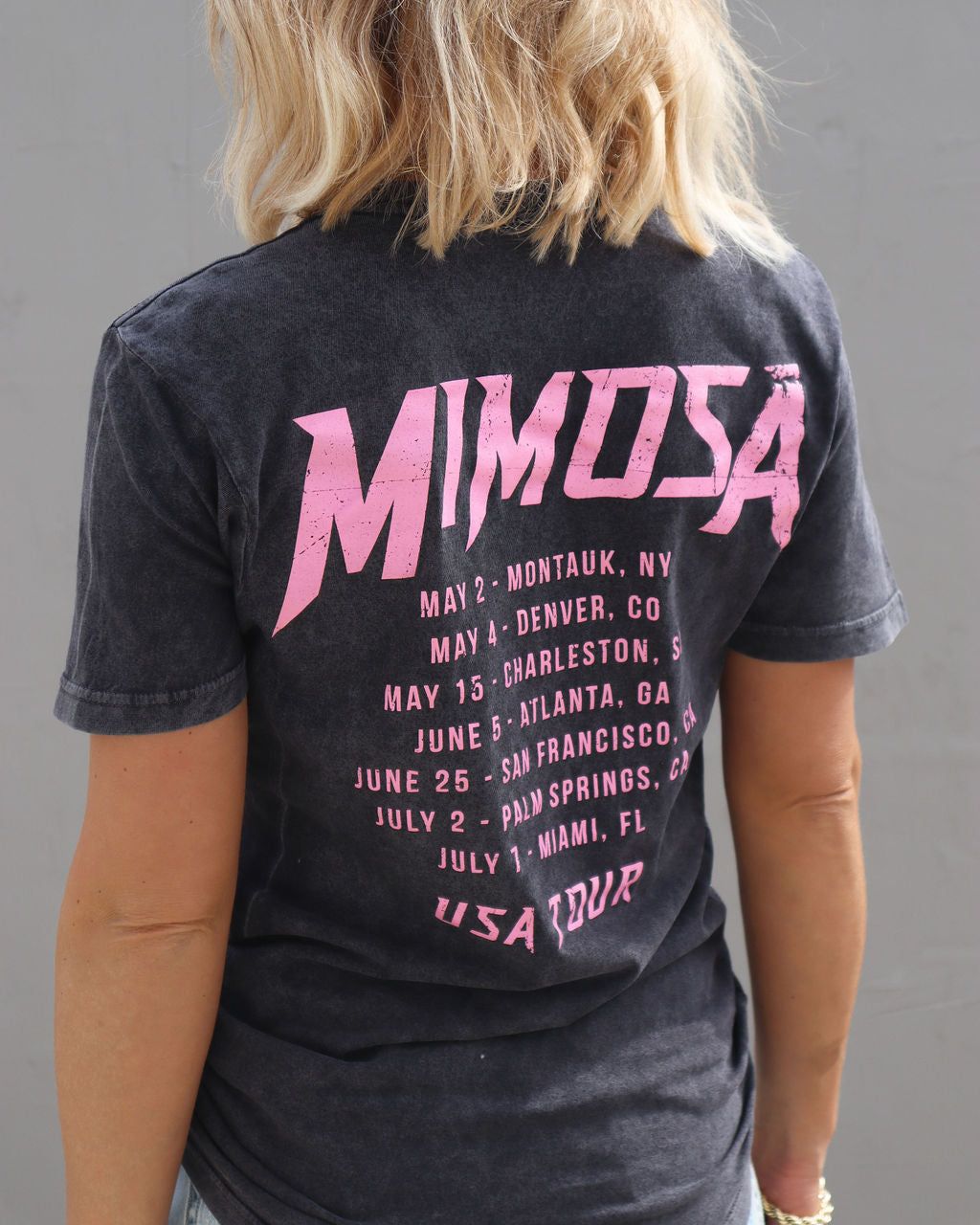 Mimosa Usa Tour Cotton Tee - Washed Black - FINAL SALE sold by Vici product image thumbnail 5