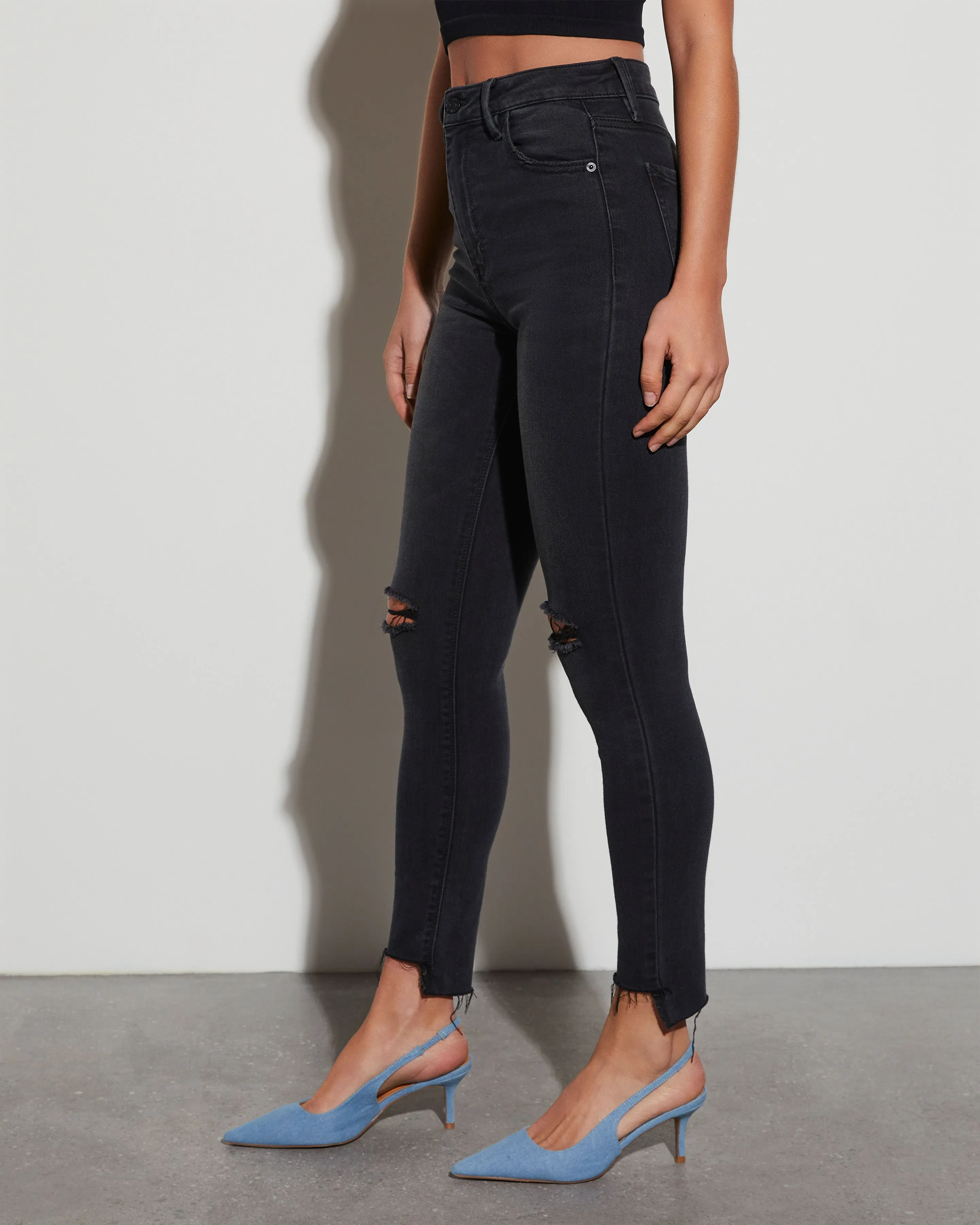 Volt Super Stretch High Rise Distressed Skinny sold by Vici product image thumbnail 3