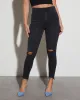 Volt Super Stretch High Rise Distressed Skinny sold by Vici