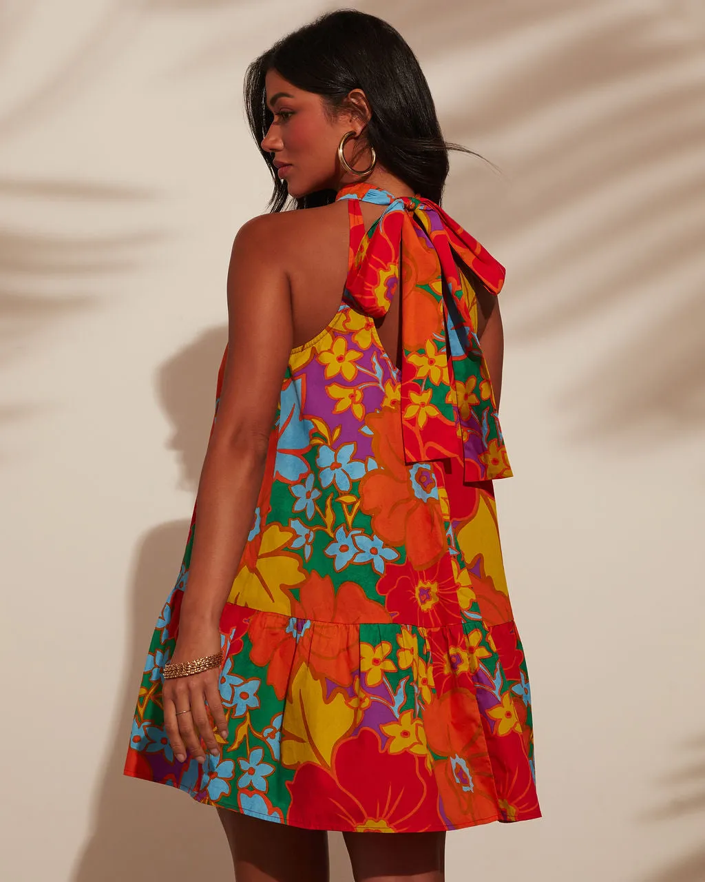 Luzia Floral Print Mini Shift Dress sold by Vici product image thumbnail 4