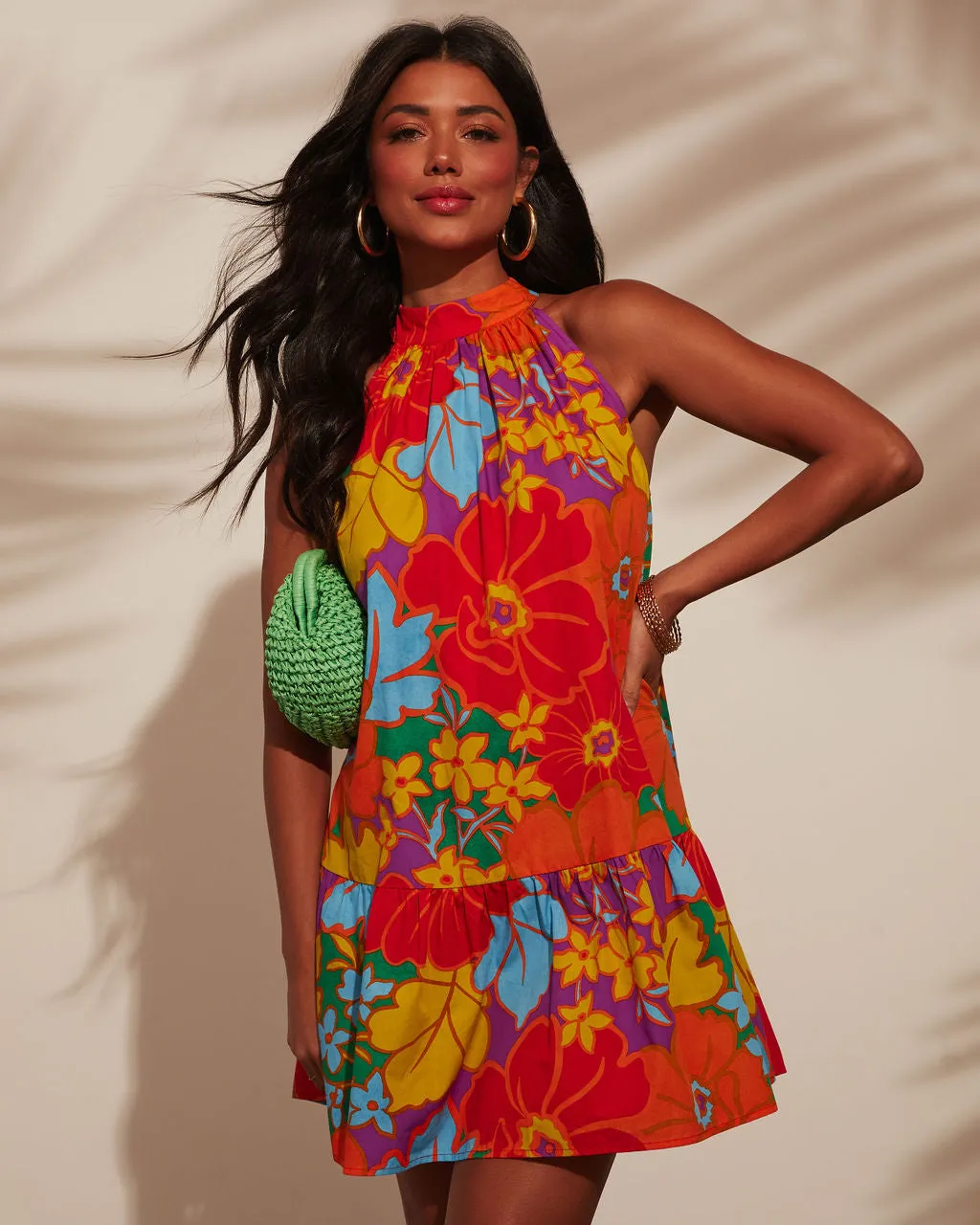 Luzia Floral Print Mini Shift Dress sold by Vici product image thumbnail 2