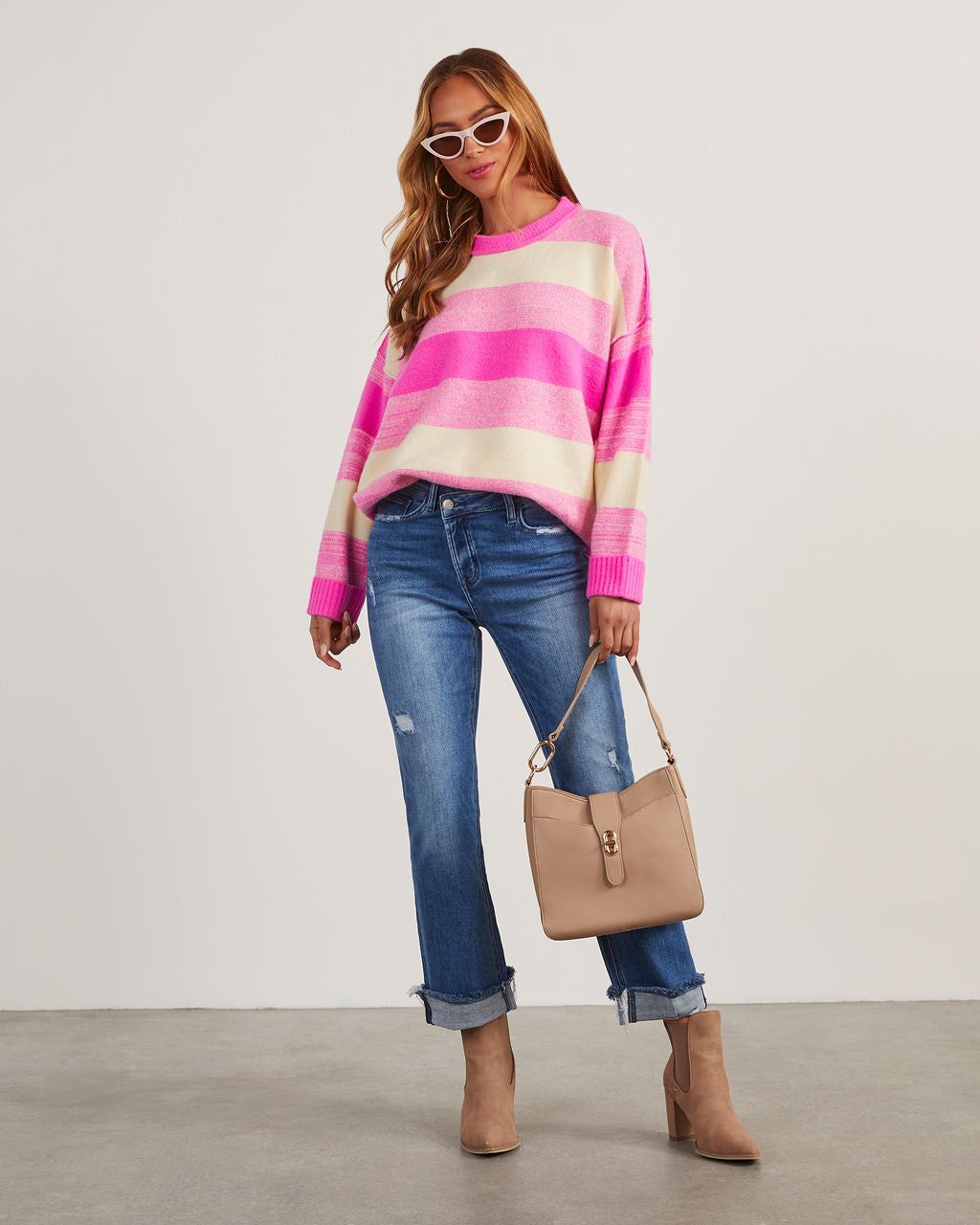 Whitfield Oversized Striped Sweater sold by Vici product image thumbnail 4